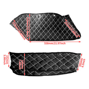 LU000501 HCmotorku White Stitching Saddlebag Liners Carpet Inserts For Indian Chieftain ‘19-’23 Pursuit ‘22-’23 Roadmaster ‘21-’23 Size