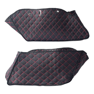 LU000502 HCmotorku Red Stitching Saddlebag Liners Carpet Inserts For Indian Chieftain ‘19-’23 Pursuit ‘22-’23 Roadmaster ‘21-’23
