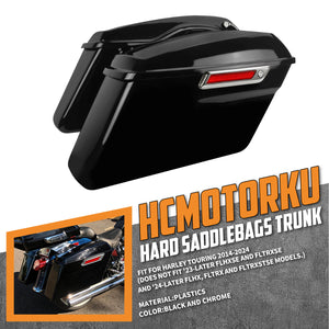 LU000602 HCmotorku Hard Saddlebags with Selectable Latches for Harley Touring 