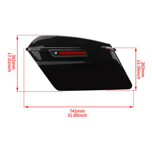LU0006 HCmotorku Hard Saddlebags with Selectable Latches for Harley Touring Size