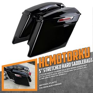 LU000802 HCmotorku Extended Saddlebag Chrome Latch Fits 2014-2024 Harley Touring