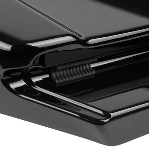 LU000804 hcmotorku Gloss Black 5 Inch Stretched Saddlebags with Audio Lids for harley - details