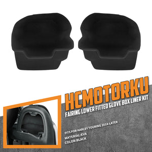 LU001102_HCmotorku_Lower Vented Leg Fairing Fitted Glove Box Liners Black for Harley Touring Trike ‘14-Up