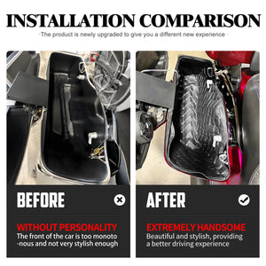 LU001601_HCmotorku_White Stitching Saddlebag Liners Carpet Inserts For Harley Touring ‘23-Up