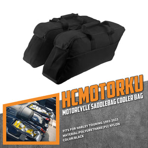 LU001701 hcmotorku Black Saddlebag Travel Insert Bags for Harley touring
