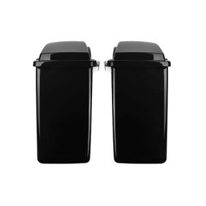LU002001 hcmotorku gloss black saddlebags set touring 1999 black latch back