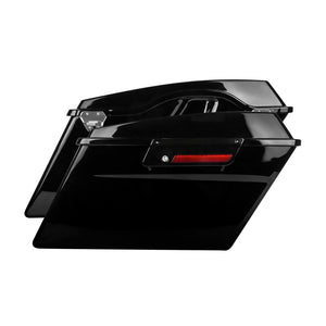 LU002001 hcmotorku gloss black saddlebags set touring 2001 black latch side