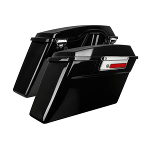 LU002002 hcmotorku gloss black saddlebags set touring 2007 chrome latch angle