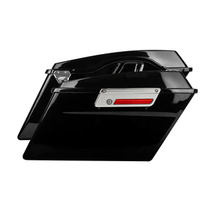 LU002002 hcmotorku gloss black saddlebags set touring 2009 chrome latch side