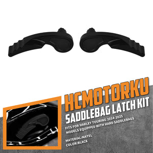 LU002201_HCmotorku_Non-Slip Saddlebag Hard Bag Latch Handles Kit for Harley Touring '14-'25 Black