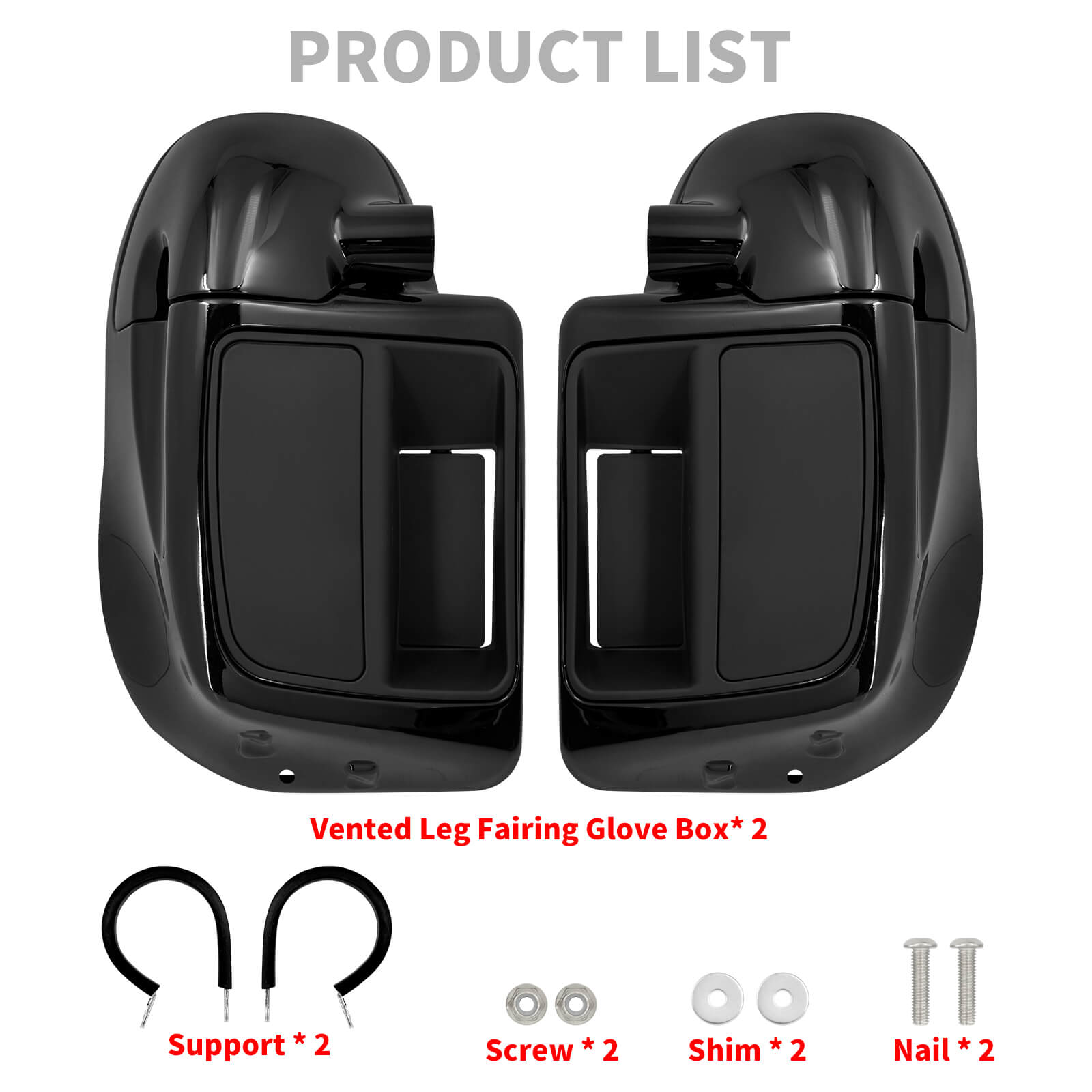 Lower Vented Leg Fairing Fits For Harley Davidson Road Glide 98 09 Craftride With Speakers Black 135743 0