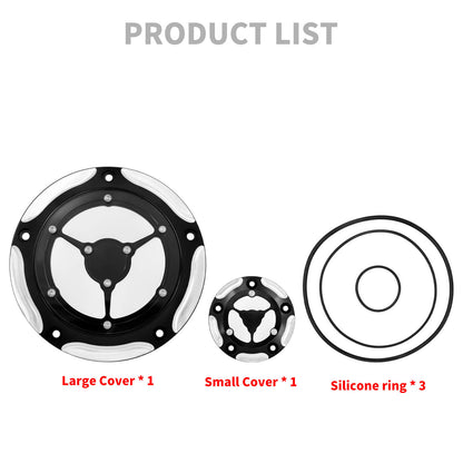 5-Hole Clear See-Through Derby & Timing Cover For Harley Softail 1999-2018 Touring 1999-2015 | HCmotorku