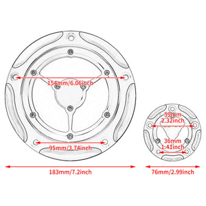 5-Hole Clear See-Through Derby & Timing Cover For Harley Softail 1999-2018 Touring 1999-2015 | HCmotorku