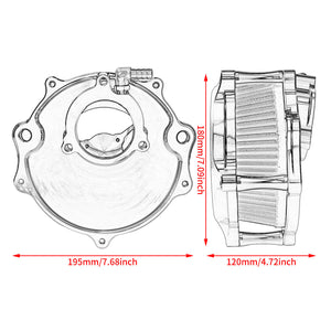 MP0693-E hcmotorku CNC Air Cleaner Red Intake Kit for Harley Touring 2023-2025 - size