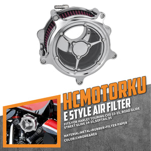 MP0693-E hcmotorku CNC Air Cleaner Red Intake Kit for Harley cvo road glide 2023