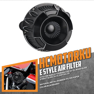 MP153-E HCmotorku CNC Air Cleaner with Grey Intake for Harley 2023-2025 CVO Road Glide Street Glide 2025 Softail 