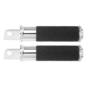 PE001901 HCmotorku Knurled Aluminum Rear Passenger Foot Pegs for Harley Models ‘84-’25 Chrome