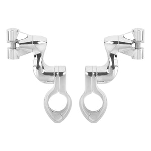 PE009701 HCmotorku Chrome 1”/1.25” Engine Guard Footpeg Mount for Harley Yamaha Honda Kawasaki