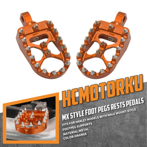 PE010608 HCmotorku Foot Pegs Floorboards MX Pedals Fit Harley Softail Road King Installation