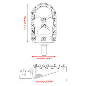 PE010609 hcmotorku green cnc foot pegs footboards mx pedals softail road glide 1996 green size