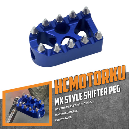 Gear Shifter Peg Brake Pegs MX Style Foot Pedal Blue Fit For Harley | HCmotorku