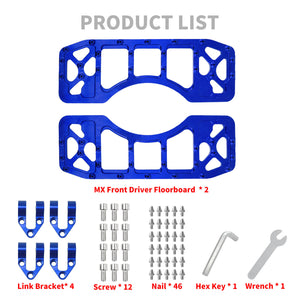 Passenger Floorboards Foot Pegs Blue For Harley Softail Touring 1986-2025 | HCmotorku