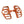 PE011806 HCmotorku Foot Pegs Orange For Harley Touring Dyna Softail Sportster