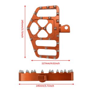 PE011806 HCmotorku Foot Pegs Orange For Harley Touring Dyna Softail Sportster Size