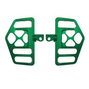 PE011807 hcmotorku green foot pegs cnc aluminum floorboard touring softail 1990 green front