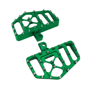 PE011807 hcmotorku green foot pegs cnc aluminum floorboard touring softail 2002 green angle