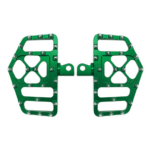 PE011807 hcmotorku green foot pegs cnc aluminum floorboard touring softail 2008 green back