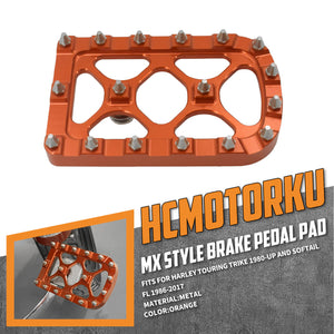 PE012006 HCmotorku Brake Pedal Pad For Harley '86-'17 Softail FL Touring-Orange