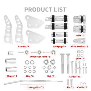 PE012602 HCMOTORKU forward Controls Footpegs Levers Linkages Fit Harley Dyna fat bob - product list