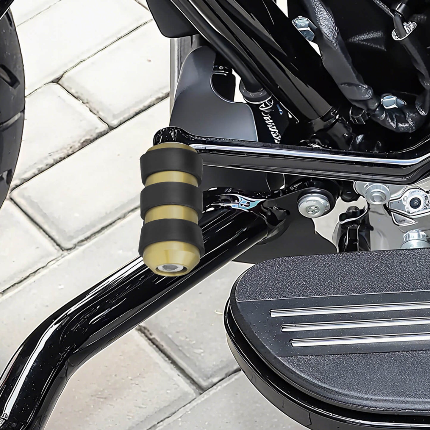 PE014204 hcmotorku Yellow Gear Shift Brake Lever Toe Shifter Peg for harley