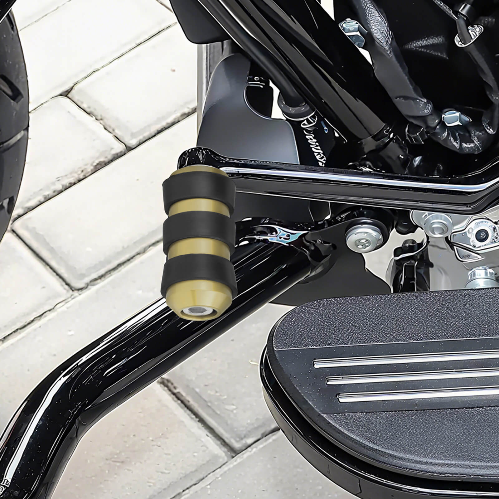 PE014204 hcmotorku Yellow Gear Shift Brake Lever Toe Shifter Peg for harley
