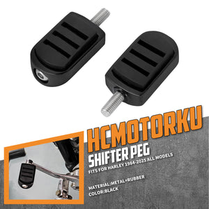 PE016201 HCmotorku Black Gear Shift Pegs Shift Pedals for Harley Softail Touring Dyna Sportster ‘84-’25