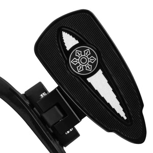 PE016401 HCmotorku CNC Black Passenger Footpegs for Indian Specific Pursuit, Challenger, Springfield, Chief, Chieftain, Roadmaster Models