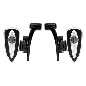 PE016402 HCmotorku CNC Chrome Passenger Footpegs for Indian Specific Pursuit, Challenger, Springfield, Chief, Chieftain, Roadmaster Models