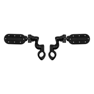 Highway Pegs with Flip-out Heel Rests for 1.25" Engine Guard For Harley | HCmotorku