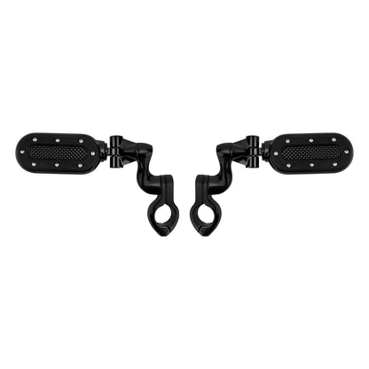 Highway Pegs with Flip-out Heel Rests for 1.25" Engine Guard For Harley | HCmotorku