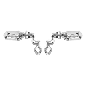 Highway Pegs with Flip-out Heel Rests for 1.25" Engine Guard For Harley | HCmotorku