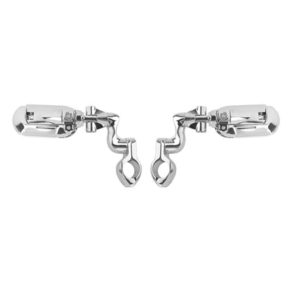 Highway Pegs with Flip-out Heel Rests for 1.25" Engine Guard For Harley | HCmotorku