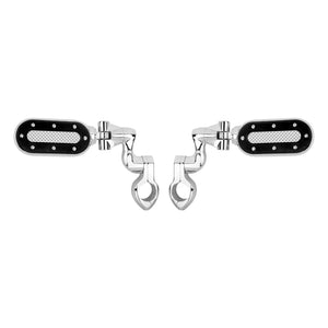 Highway Pegs with Flip-out Heel Rests for 1.25" Engine Guard For Harley | HCmotorku