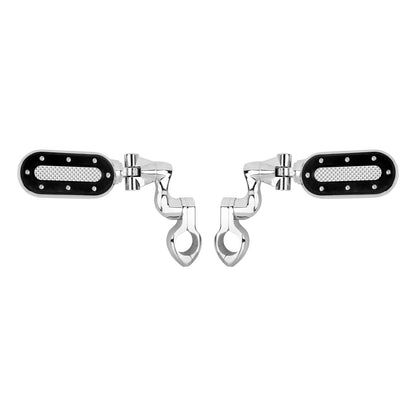 Highway Pegs with Flip-out Heel Rests for 1.25" Engine Guard For Harley | HCmotorku