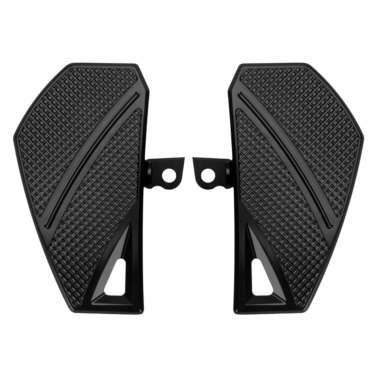 PE017001 HCmotorku Black Rear Passenger Footpegs Mini FloorBoards Mini Phantom for Harley Touring Dyna
