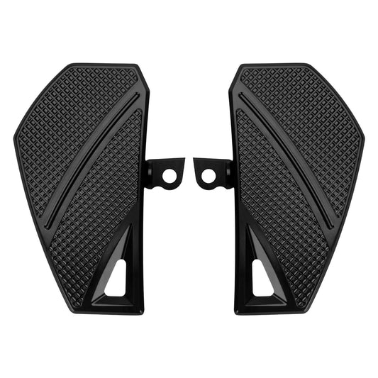 PE017001 HCmotorku Black Rear Passenger Footpegs Mini FloorBoards Mini Phantom for Harley Touring Dyna