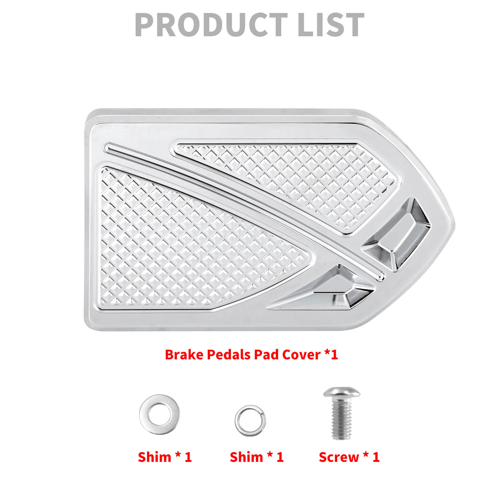 PE017102 HCmotorku Chrome Phantom Brake Pedal Pad for Harley Softail ‘86-’17 Touring ‘80-Later Dyna Switchback ‘12-’16 Product List