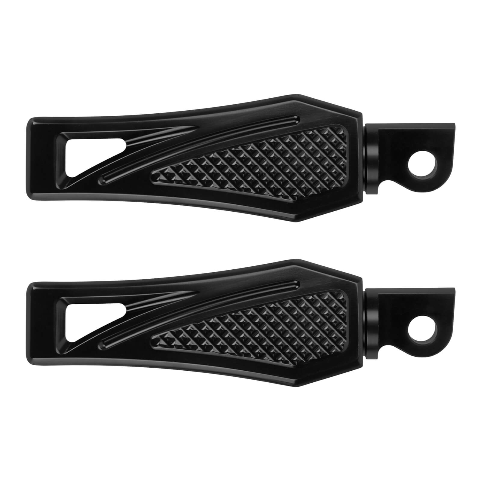 PE017201 HCmotorku Black Motorcycle Footpegs Footboards for Harley Softail Touring Electra Glide Road Glide Road King