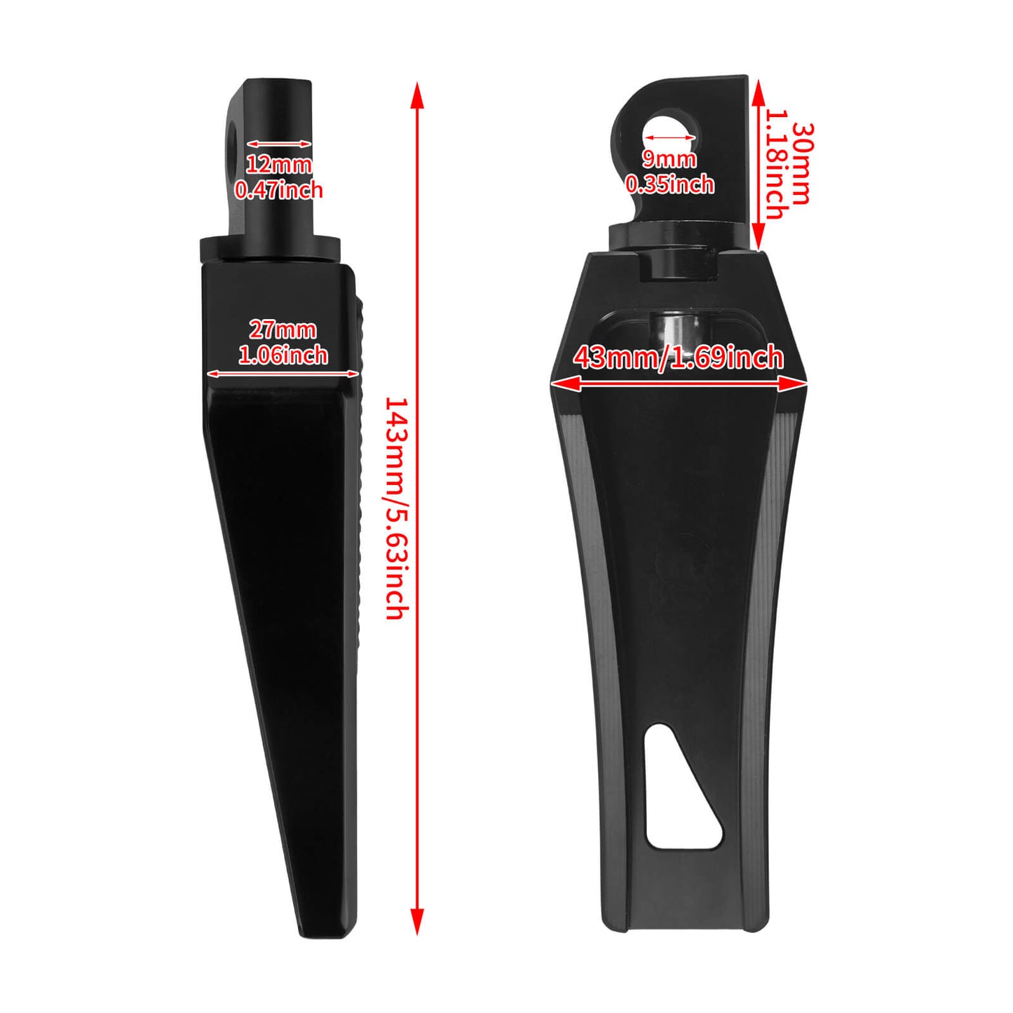 PE017201 HCmotorku Black Motorcycle Footpegs Footboards for Harley Softail Touring Electra Glide Road Glide Road King Size