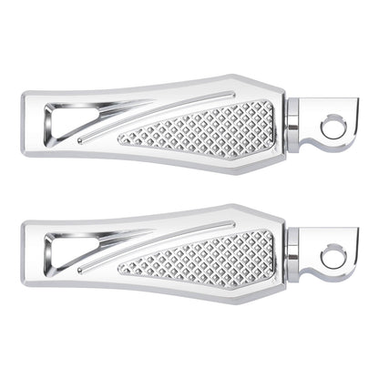 PE017202 HCmotorku Chrome Motorcycle Footpegs Footboards for Harley Softail Touring Electra Glide Road Glide Road King Detail